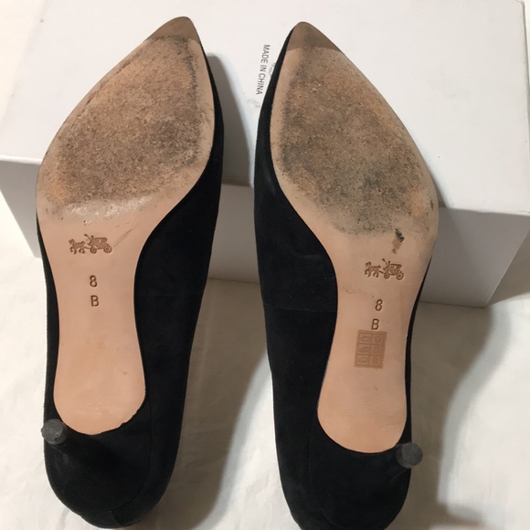 Coach suede leather pointy heels! Same condition when bought tried to wear! - Picture 6 of 12
